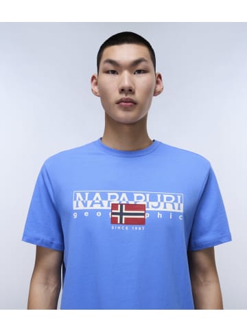 Napapijri T-Shirt "S-Aylmer" in Blau