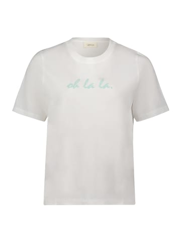 CARTOON Printshirt mit Rundhalsausschnitt in Patch Cream/Green