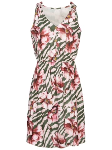 Cloud5ive Cloud5ive Dress with buttons and knot details flower print in multicolor