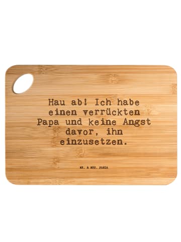 Mr. & Mrs. Panda Schneidebrett Hau ab! Ich habe... mit Spruch in Braun