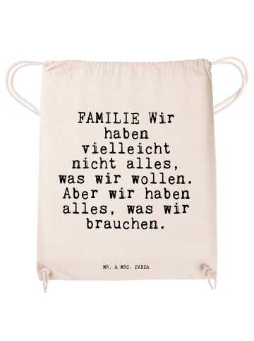 Mr. & Mrs. Panda Stoffbeutel FAMILIE Wir haben vielleicht... mit... in Creme