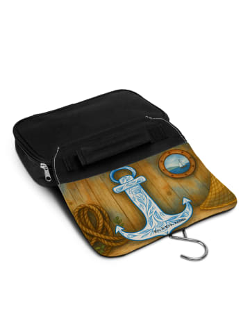 Mr. & Mrs. Panda badtasche Anker Blau Design ohne Spruch in Weiß