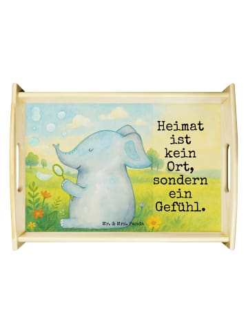 Mr. & Mrs. Panda sofatablett Elefant Seifenblasen Design mit Spruch in Weiß