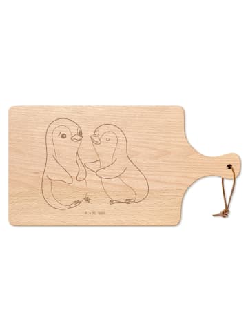 Mr. & Mrs. Panda brett holz Pinguine trösten ohne Spruch in Transparent