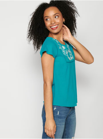 KOROSHI KURZÄRMELBLUSE in grun