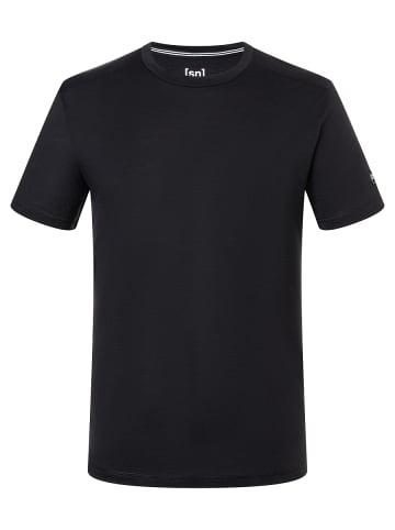 super.natural vielseitiges Merino-Tee in schwarz