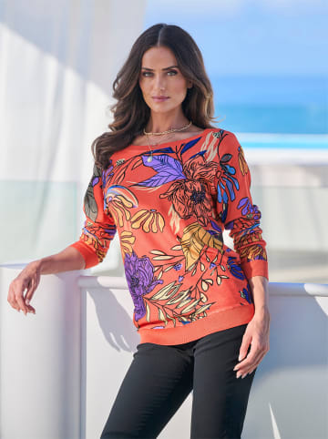 Heine Druck-Pullover in terra-lavendel-bedruckt