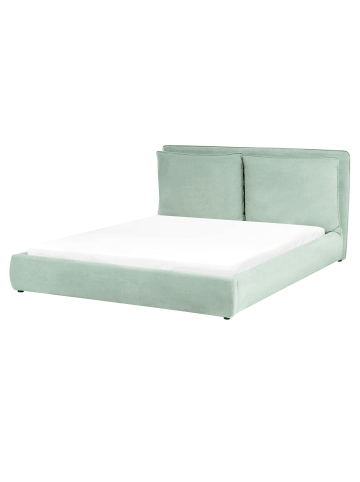 Beliani Wasserbett BAJONNA in Grün/Schwarz - (W) 180 x (H) 94 x (L) 235 cm
