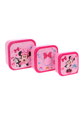 Disney Minnie Mouse Disney Minnie Mouse Lunchpaket 5-tlg. Brotdose Trinkflasche Snackbox in Rosa