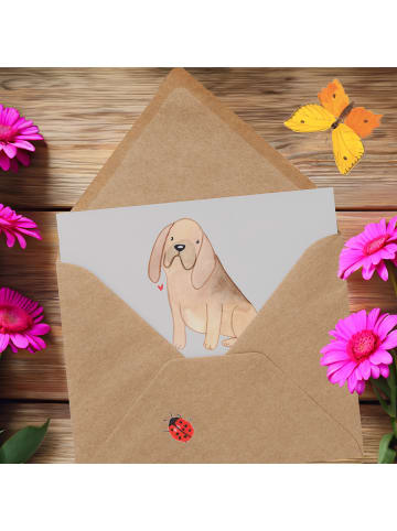 Mr. & Mrs. Panda Deluxe Karte Bloodhound Spur mit Spruch in Grau Pastell