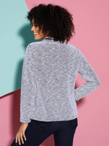 Sieh an! Sweatshirt in ecru-schwarz-gemustert