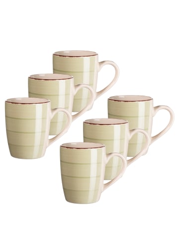 Mäser Kaffeebecher-Set, Steingut Lumaca in Olivgrün
