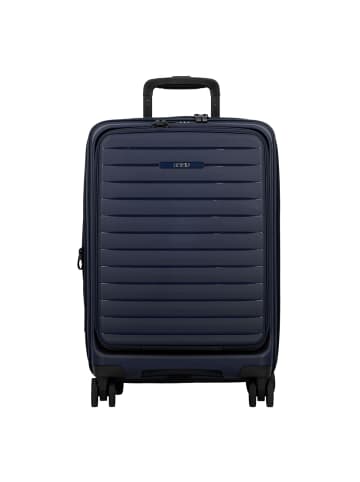 Jump Striper 4 Rollen Kabinentrolley 55 cm mit Dehnfalte in dark blue
