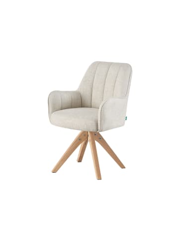 DUBI Möbel 2er-Set: Drehstuhl THOMAS-FINA in Cremeweiß - (B)58 x (H)87 x  (T)62 cm