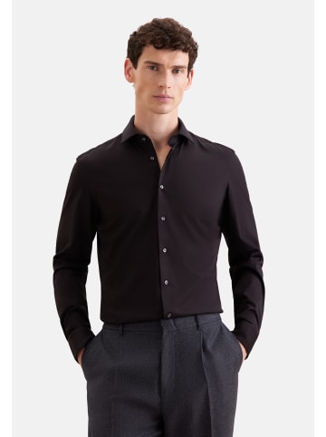 Seidensticker Jerseyhemd Slim in Schwarz