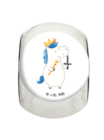 Mr. & Mrs. Panda gewürzglas Einhorn König mit Schwert ohne Spruch in Weiß