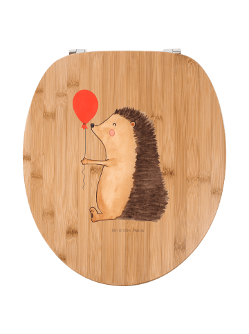 Mr. & Mrs. Panda Motiv WC Sitz Igel Luftballon ohne Spruch in Braun