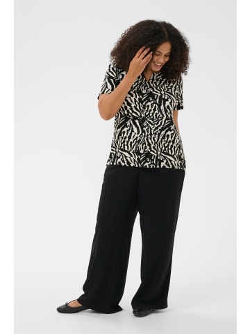 KAFFE curve T-shirt KCmella Regular fit in Black Deep/Chalk s animal