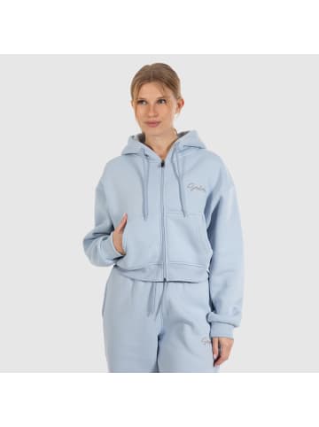 SMILODOX Zip Hoodie Calma in Hellblau