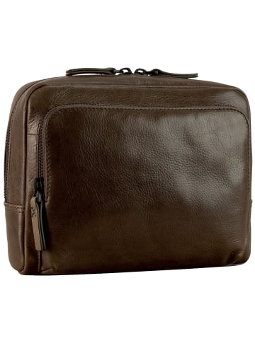 Leonhard Heyden Porto Umhängetasche Leder 22 cm graubraun