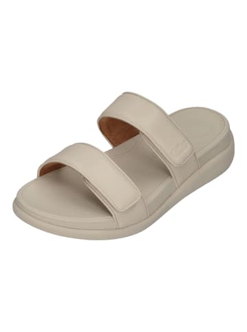fitflop Pantoletten F-MODE GO ADJUSTABLE TWO-BAR BUCKLE SLIDES in weiß
