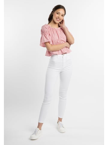 myMo Damen Bluse Mit Herzchenprint in Rosa