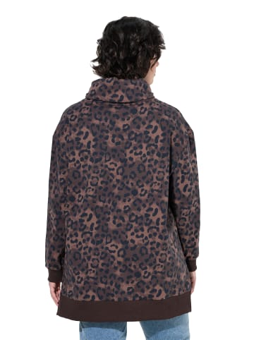 Ulla Popken Sweatshirt in dunkles taupe