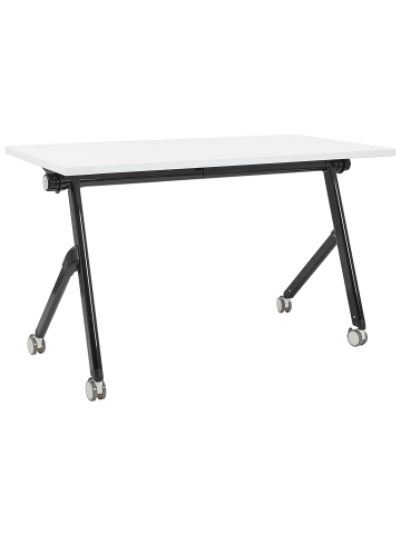Beliani Zusammenklappbarer Schreibtisch BENDI in Weiß/Schwarz