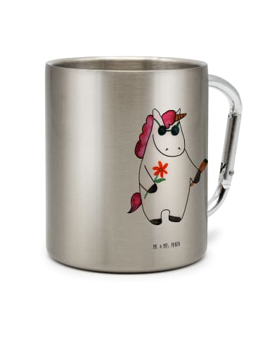 Mr. & Mrs. Panda Becher Einhorn Woodstock ohne Spruch in Silber
