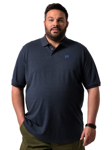 Men Plus Poloshirt in kobaltblau