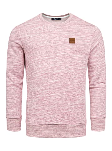 Amaci&Sons Sweatshirt mit Rundhalsausschnitt DURHAM in Bordeaux