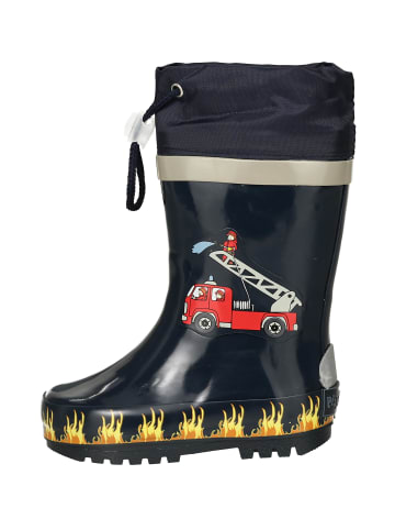 Playshoes Gummistiefel Feuerwehr in Marine