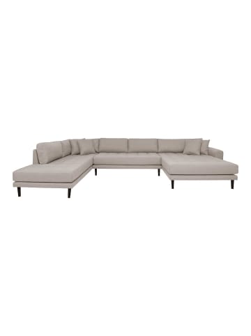 ebuy24 U-Sofa Lido Braun 370 x 220 cm