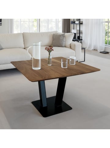 FineBuy Couchtisch in Braun / Akazie / 60x60x40