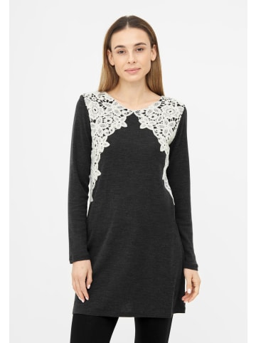 TOOCHE Minikleid "Silver Bloom" in grau