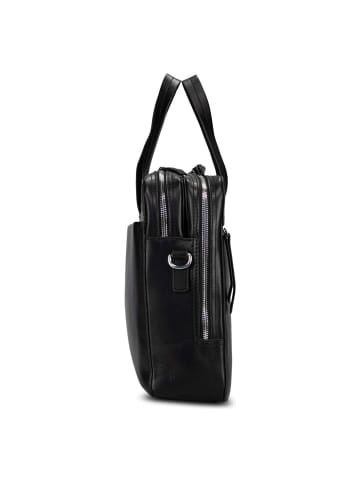 Jost Arva Aktentasche Leder 36 cm Laptopfach black
