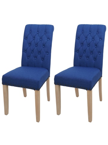 MCW 2er-Set Esszimmerstuhl O66, Dunkelblau