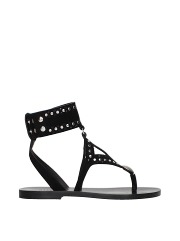 Isabel Marant Schwarz Leder Flip-Flop Sandalen