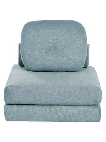 Beliani Schlafsofa OLDEN in Blau - (W) 81 x (H) 54 x (L) 91 cm