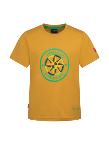 Trollkids Funktionsshirt Windrose in timber brown