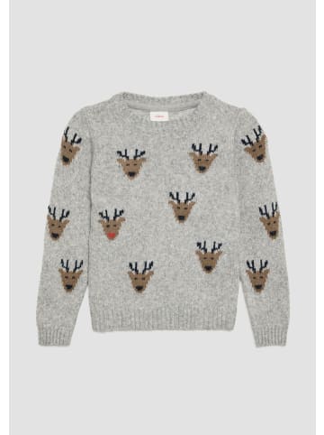 s.Oliver Strickpullover langarm in Grau