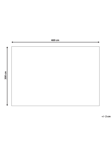 Beliani Kurzflor NAKUS in Beige/Grau - (W) 300 x (L) 400 cm