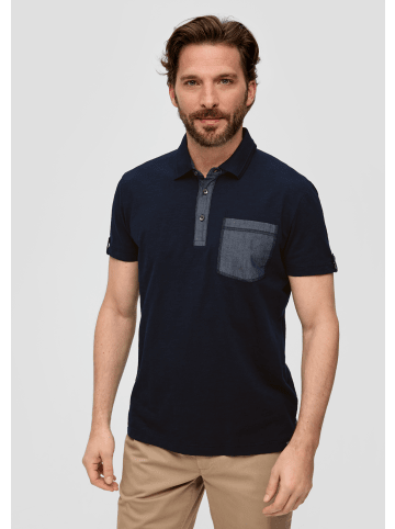 S. Oliver Polo-Shirt kurzarm in Blau