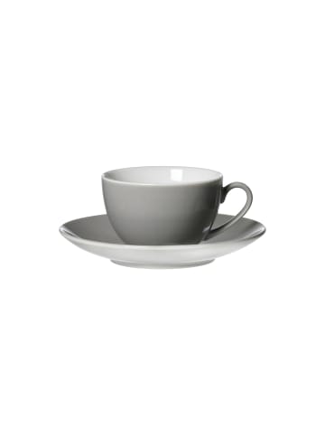 Ritzenhoff & Breker 6er Set Kaffeetassen mit Untertassen Doppio 200 ml in Grau