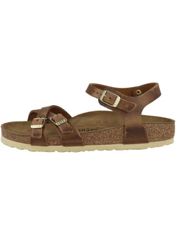 Birkenstock Sandale Kumba Geöltes Nubukleder Schmal in braun