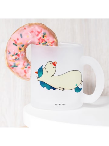 Mr. & Mrs. Panda Trinkglas Einhorn Schnuller ohne Spruch in Transparent