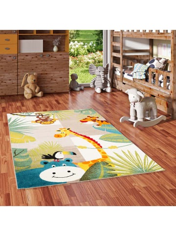 Pergamon Kinderteppich Softstar Kids Tierwelt in bunt