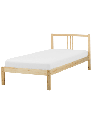 Beliani Einzelbett VANNES in Braun - (W) 97 x (H) 80 x (L) 209 cm