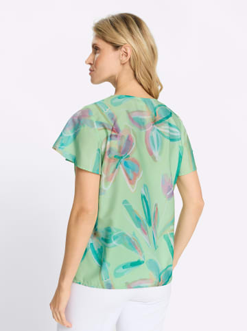 Sieh an! Druck-Tunika in reseda-rosé-bedruckt