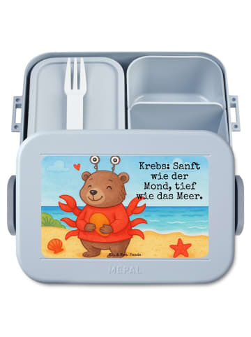 Mr. & Mrs. Panda MEPAL Bentobox Krebs Astrologie Design mit Spruch in Blau Pastell